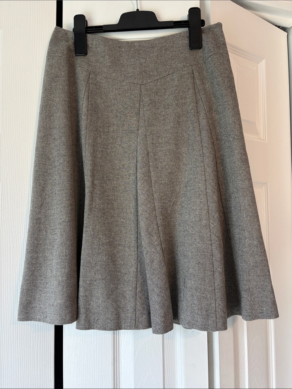 Talbots Women's Gray A-Line Wool Blend Skirt